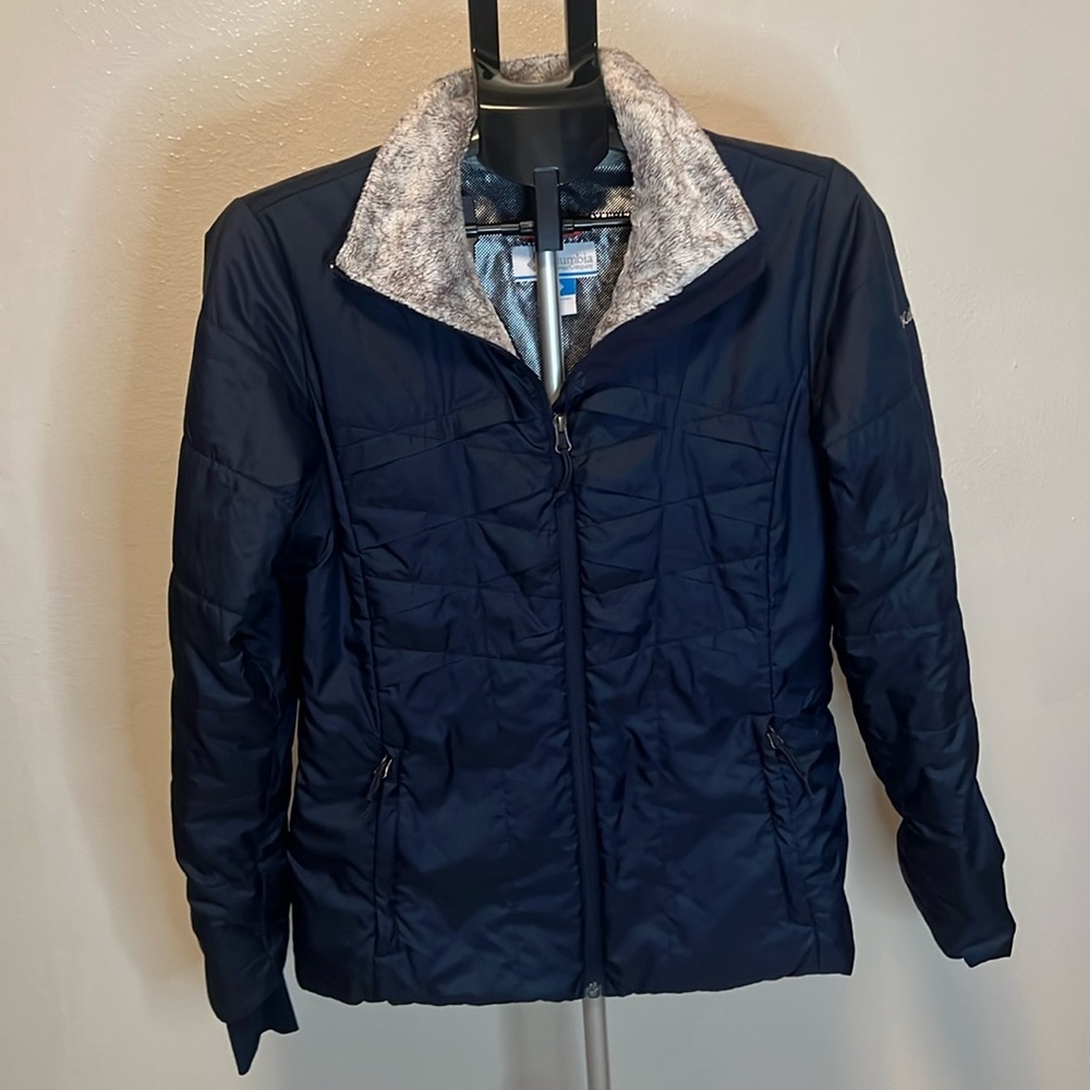 Columbia Women’s Medium Omni-Heat Faux Fur Lined Neck Line Full Zip Up